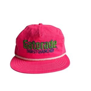 Vintage Finlinson 90s Streetwear Gatorade Hat Cap Men's‎ Snapback USA Rope Pink
